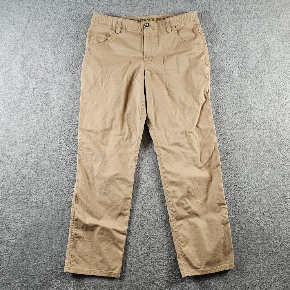 Under Armour Mens Tactical Pants‎ 36x32 Tan Khaki Straight Leg Utility Workwear